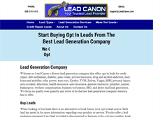 Tablet Screenshot of leadcanon.com